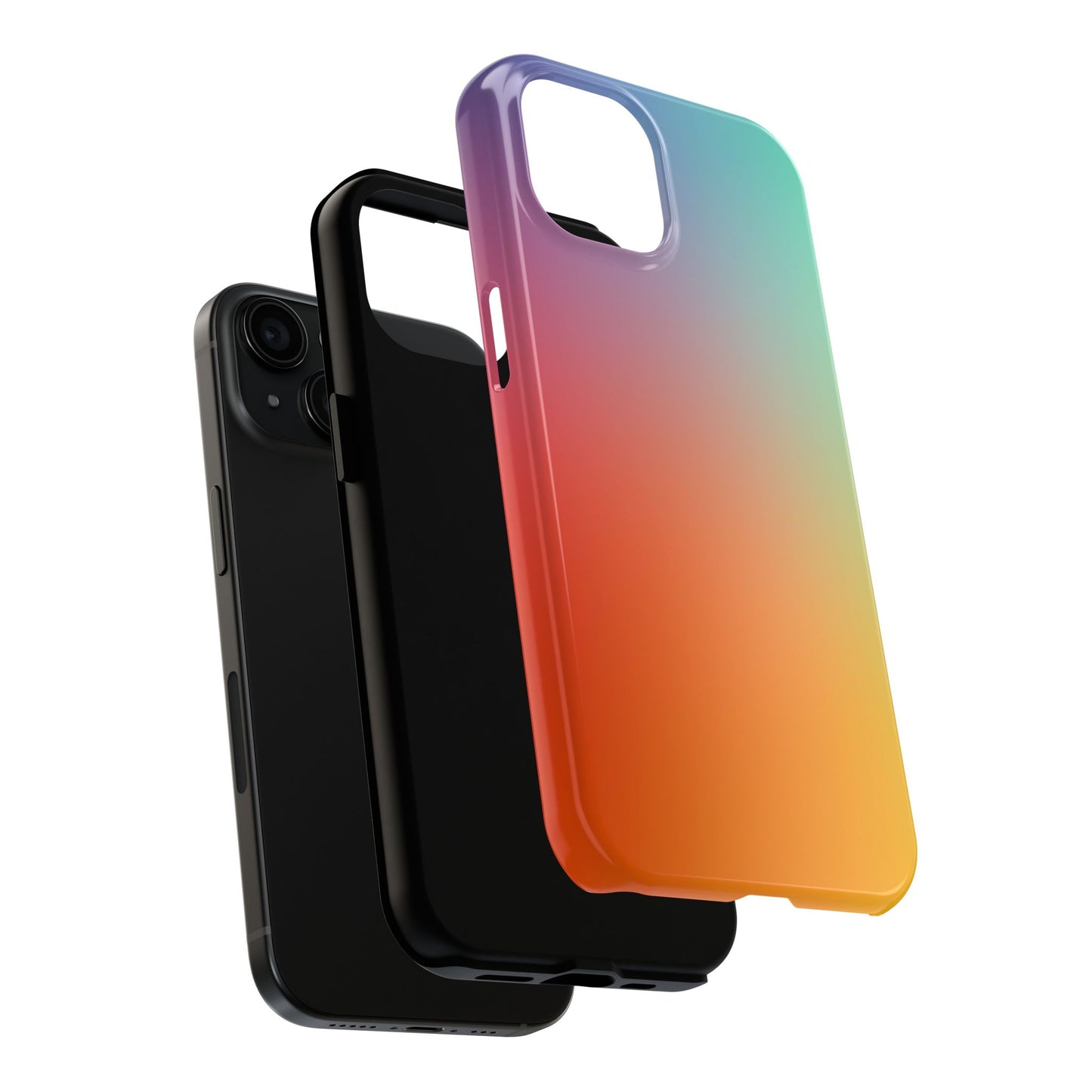 Gradient Tough Phone Cases for Protection, Rainbow Phone Cover, Customized Phone Case, Trendy Tech Accessory, Gift for Tech Lovers