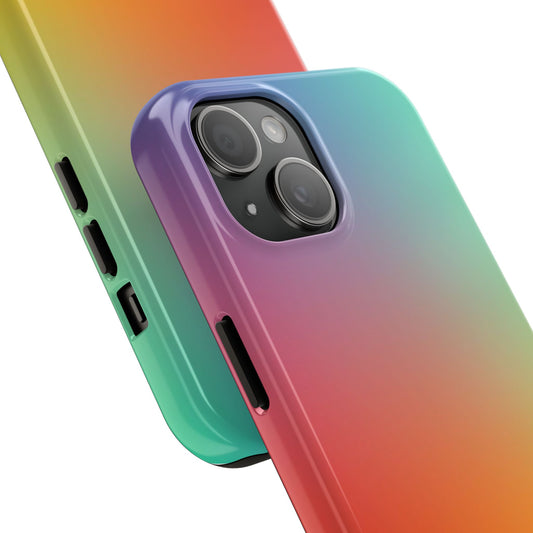 Gradient Tough Phone Cases for Protection, Rainbow Phone Cover, Customized Phone Case, Trendy Tech Accessory, Gift for Tech Lovers